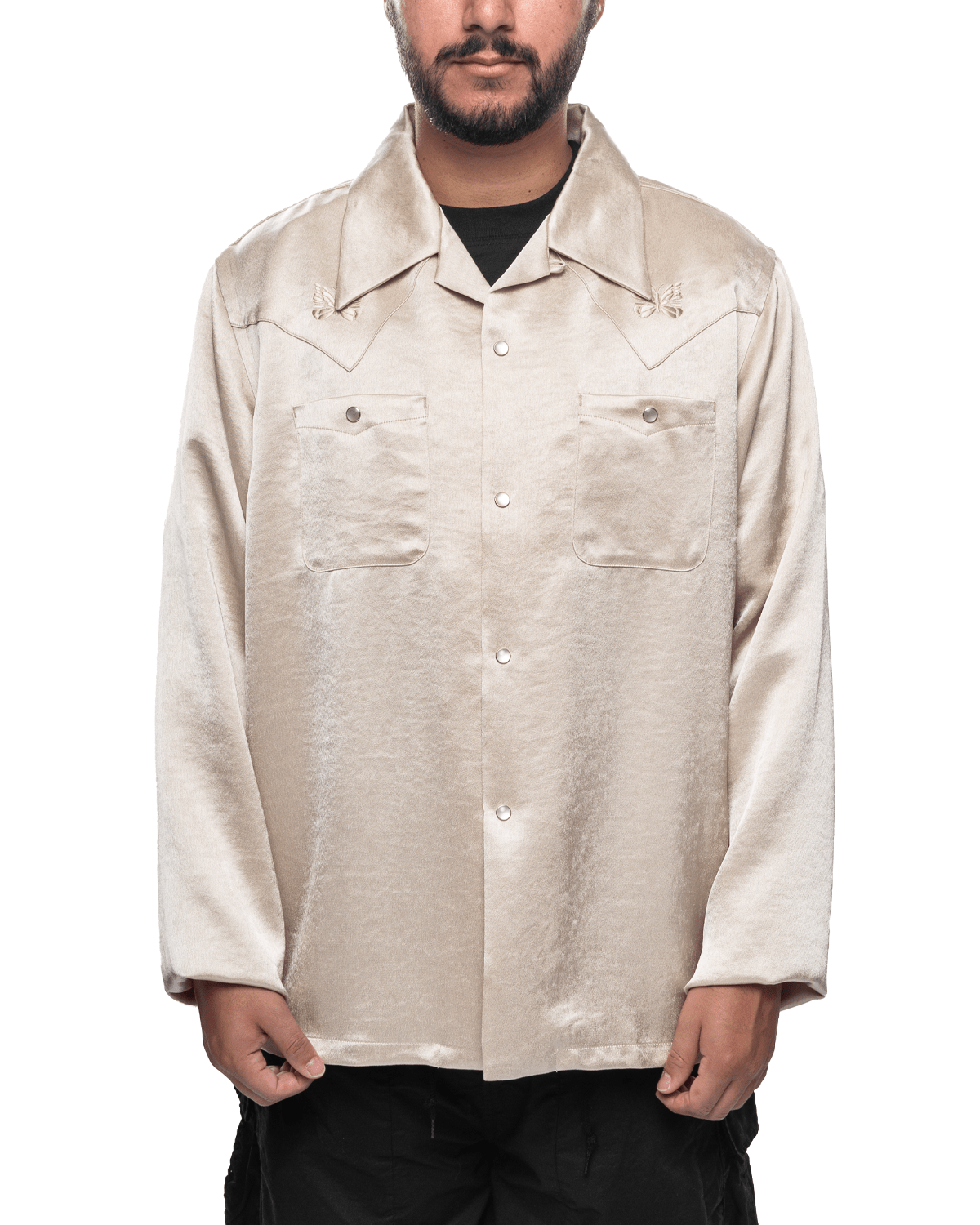 L/S Cowboy One - Up Shirt Beige - LIKELIHOOD