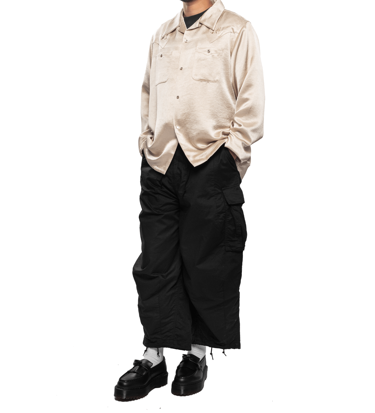 L/S Cowboy One - Up Shirt Beige - LIKELIHOOD