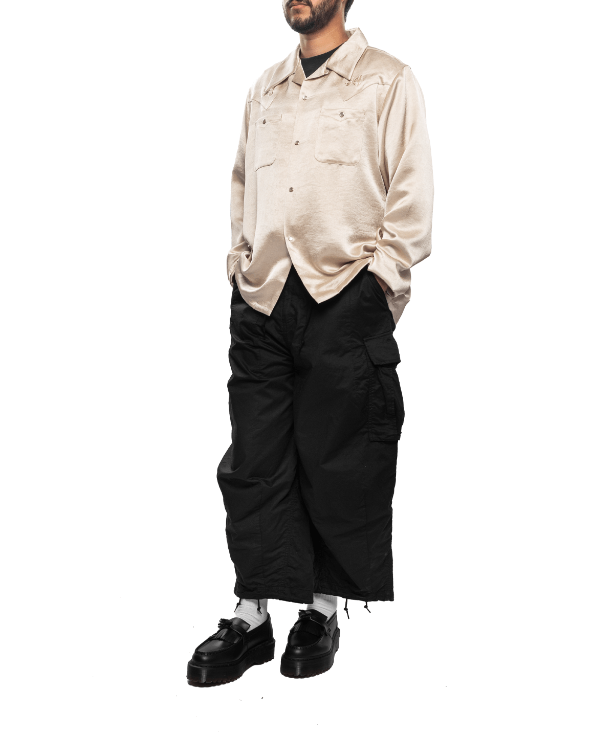 L/S Cowboy One - Up Shirt Beige - LIKELIHOOD