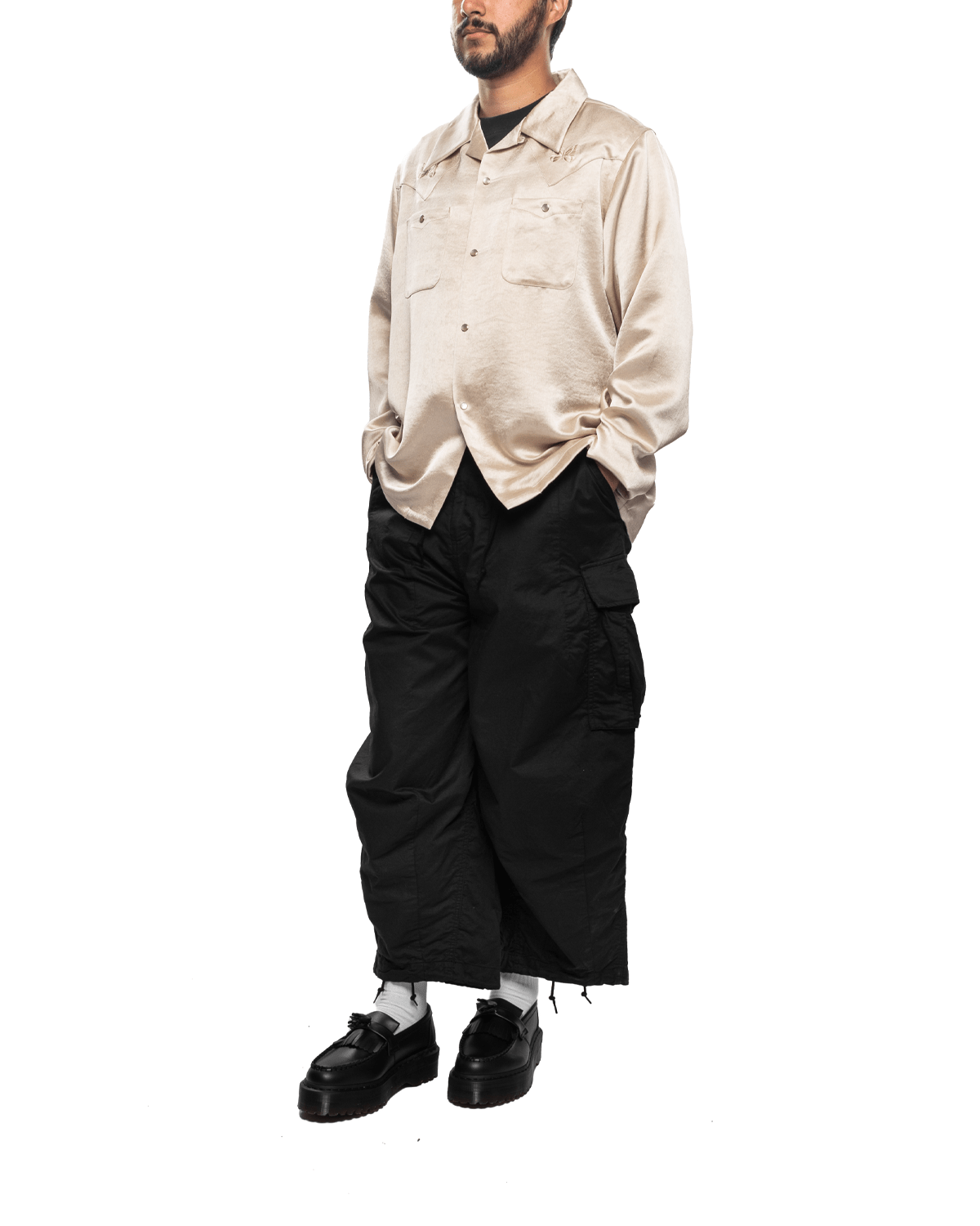 L/S Cowboy One - Up Shirt Beige - LIKELIHOOD