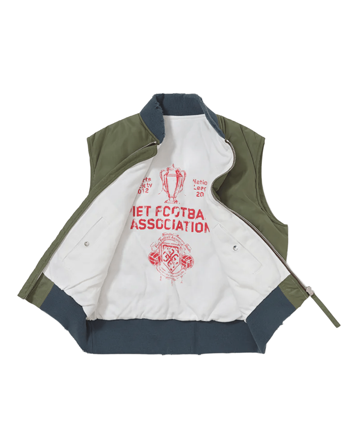 MA - 1 Distressed Vest Green - LIKELIHOOD