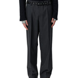 Patch Trousers Dark Grey Dry Wool