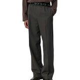 Patch Trousers Taupe Wool Twill