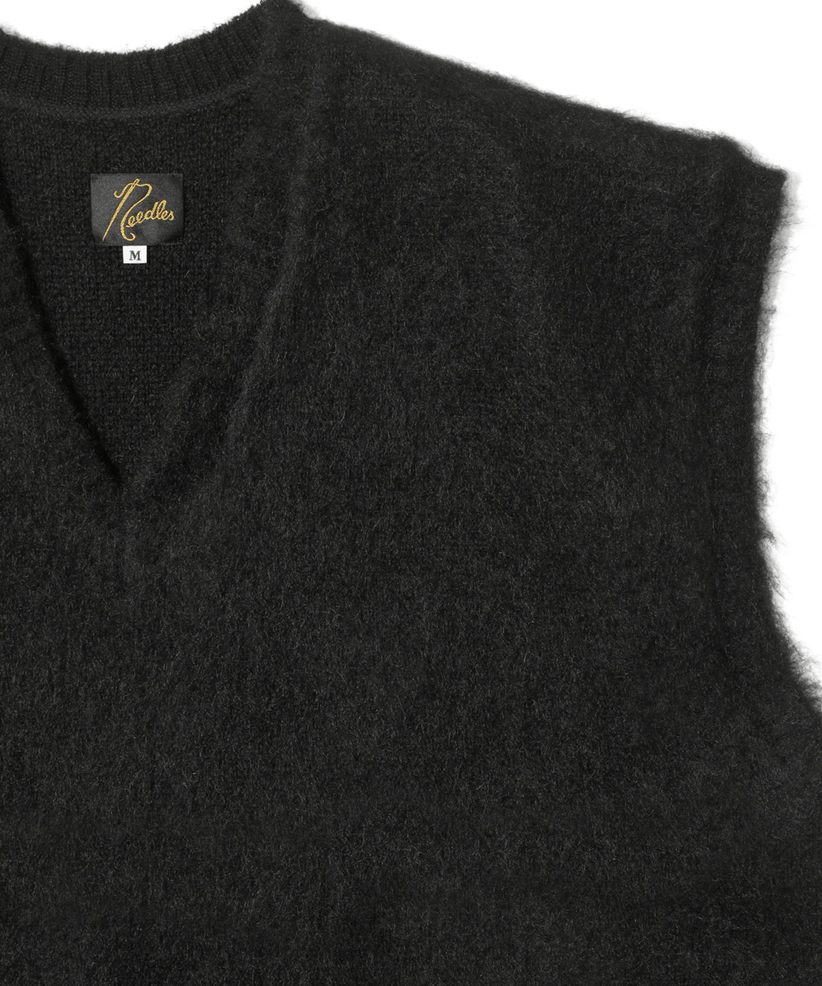 Mohair Knit Vest - Solid Black - LIKELIHOOD