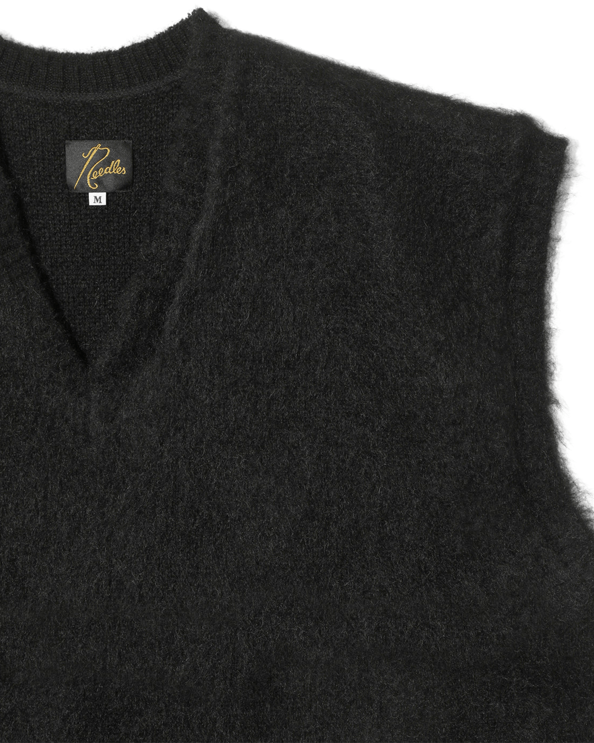 Mohair Knit Vest - Solid Black - LIKELIHOOD
