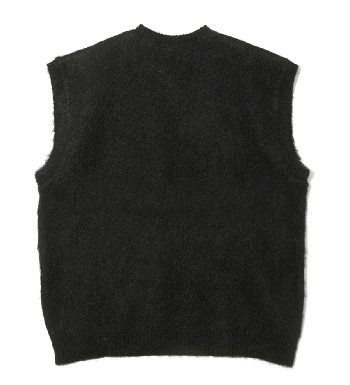 Mohair Knit Vest - Solid Black - LIKELIHOOD