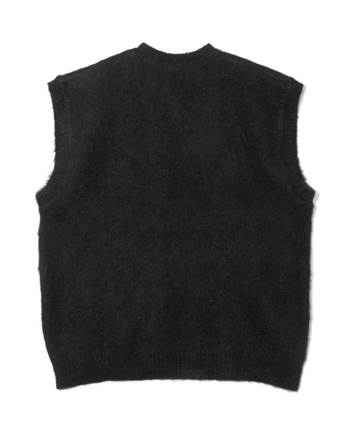 Mohair Knit Vest - Solid Black - LIKELIHOOD