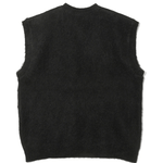 Mohair Knit Vest - Solid Black - LIKELIHOOD
