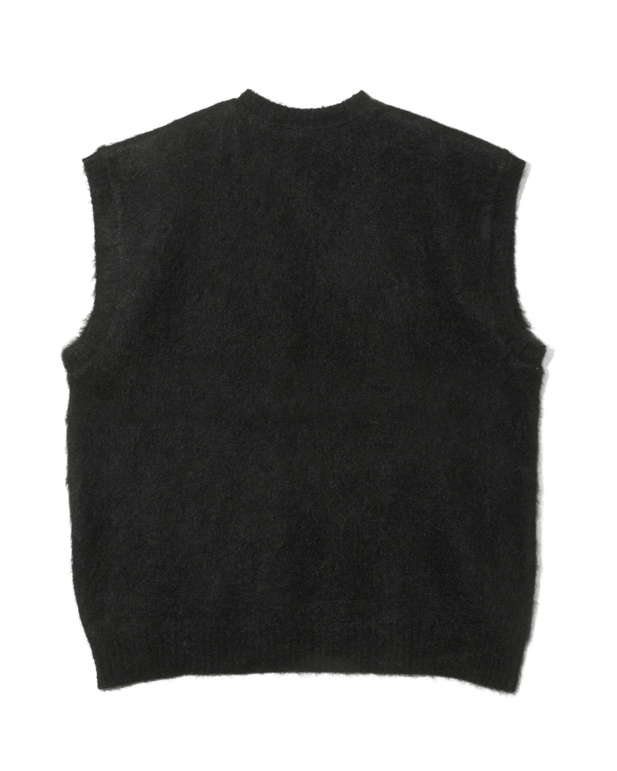 Mohair Knit Vest - Solid Black - LIKELIHOOD