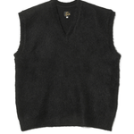 Mohair Knit Vest - Solid Black - LIKELIHOOD
