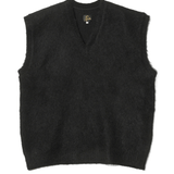 Mohair Knit Vest - Solid Black - LIKELIHOOD