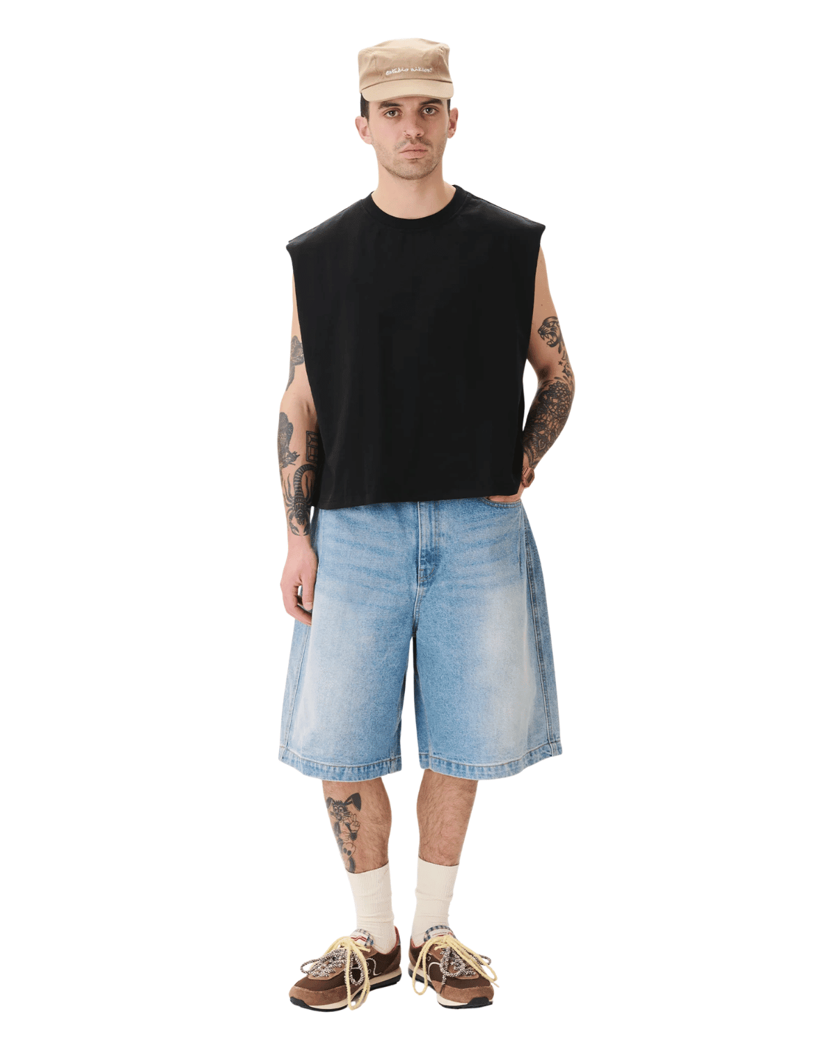 Muscle Cropped Tee Black - LIKELIHOOD