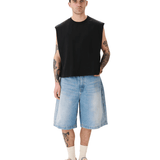 Muscle Cropped Tee Black - LIKELIHOOD