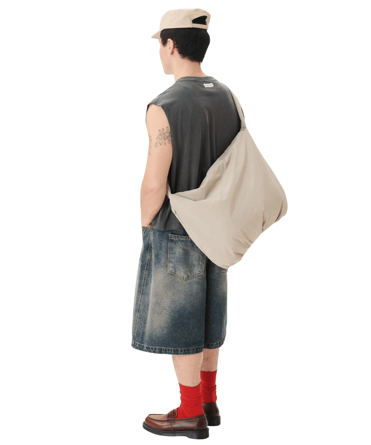 Muscle Cropped Tee Charcoal - LIKELIHOOD