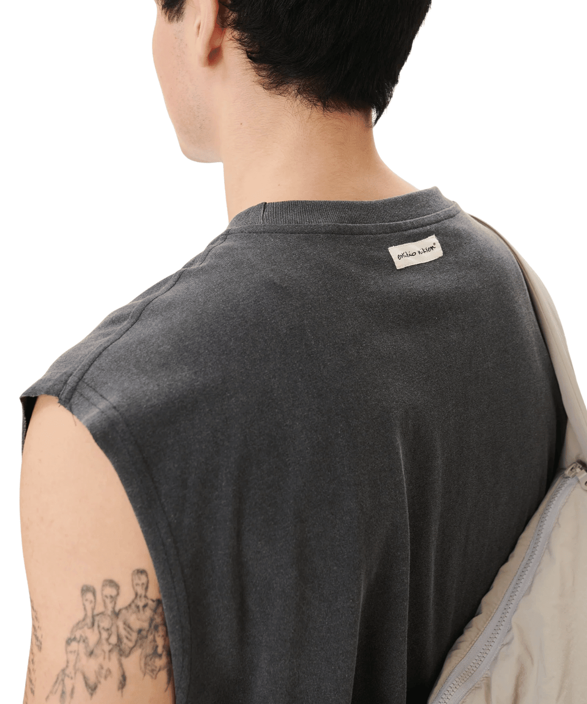 Muscle Cropped Tee Charcoal - LIKELIHOOD