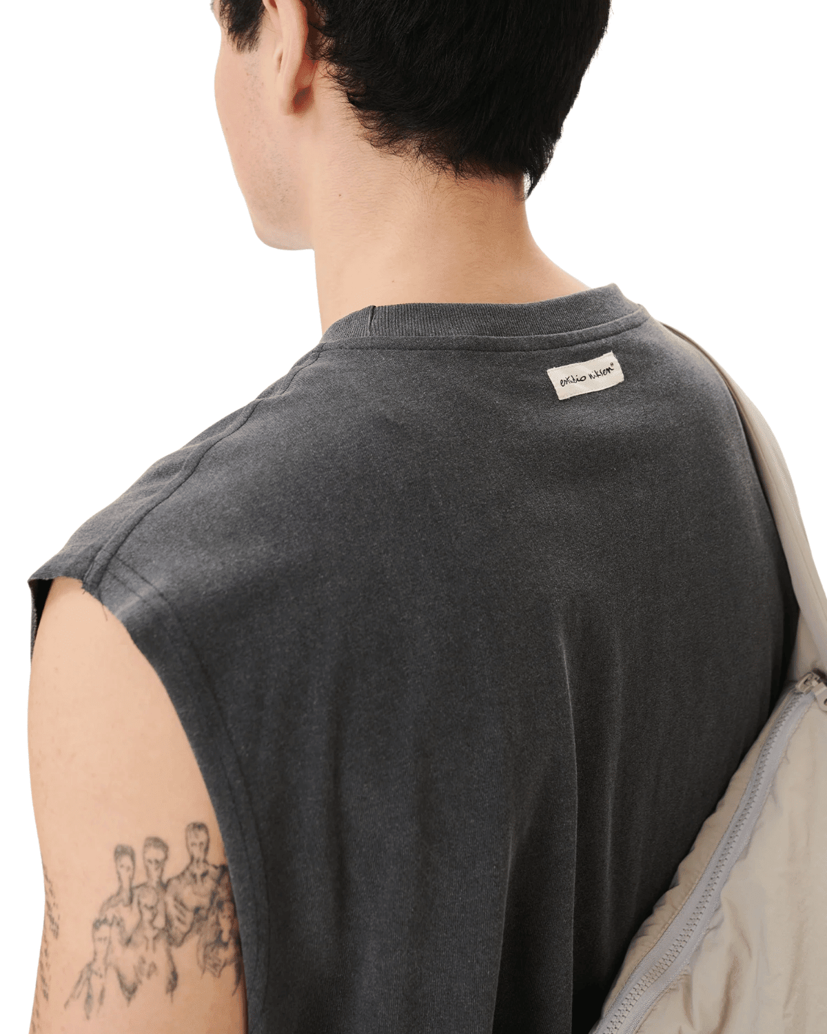 Muscle Cropped Tee Charcoal - LIKELIHOOD