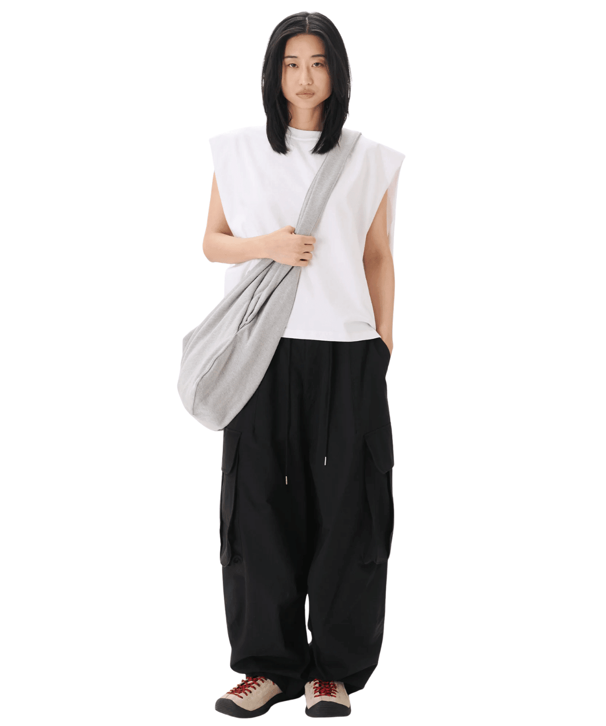 Muscle Cropped Tee White - LIKELIHOOD