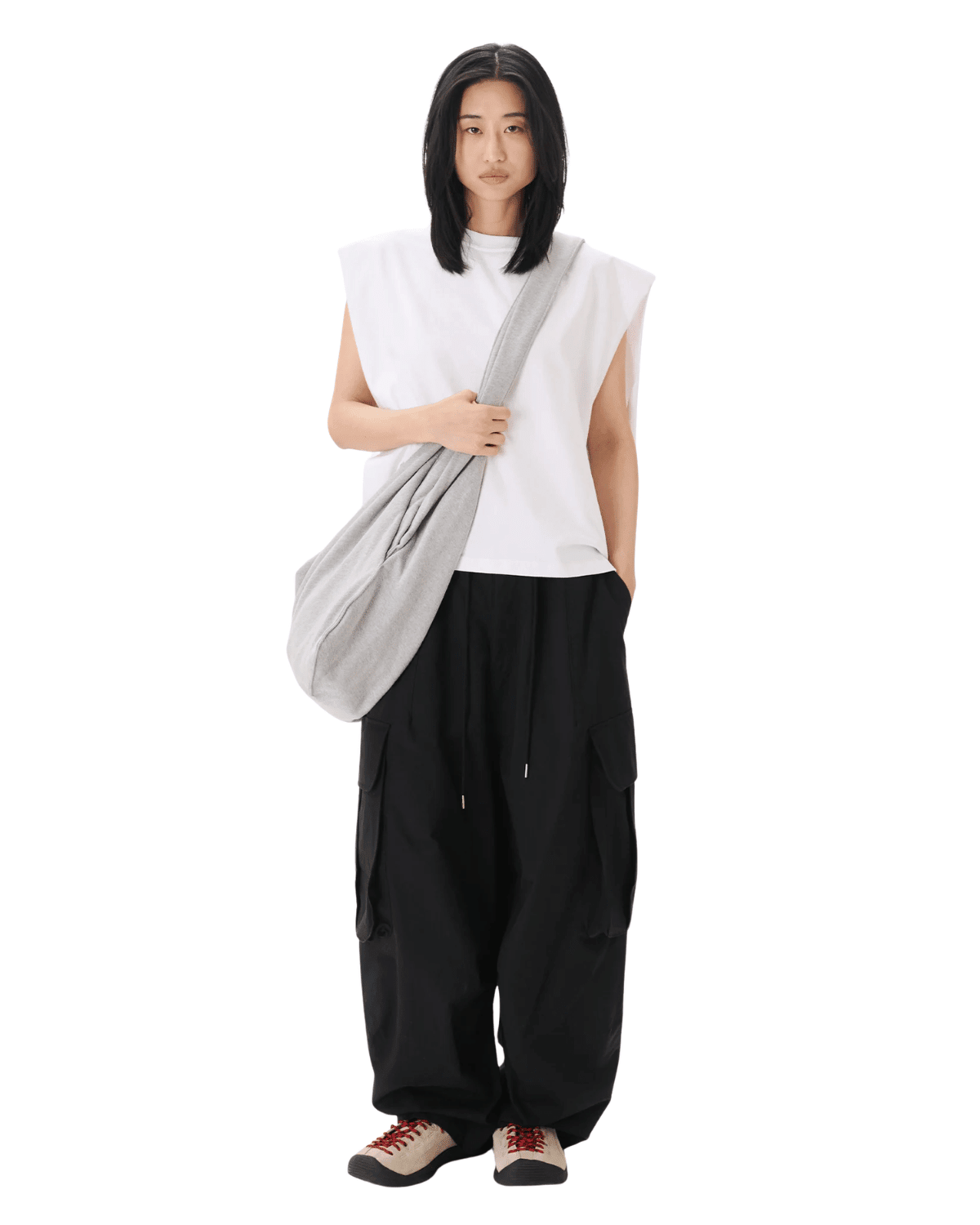 Muscle Cropped Tee White - LIKELIHOOD