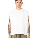 Muscle Cropped Tee White - LIKELIHOOD