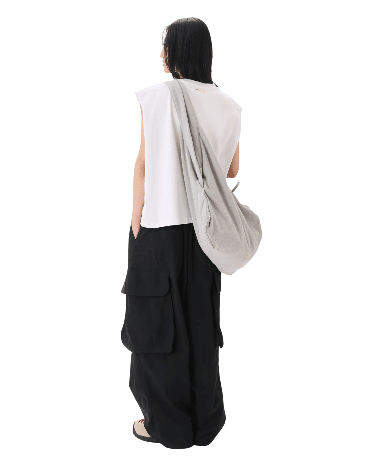 Muscle Cropped Tee White - LIKELIHOOD