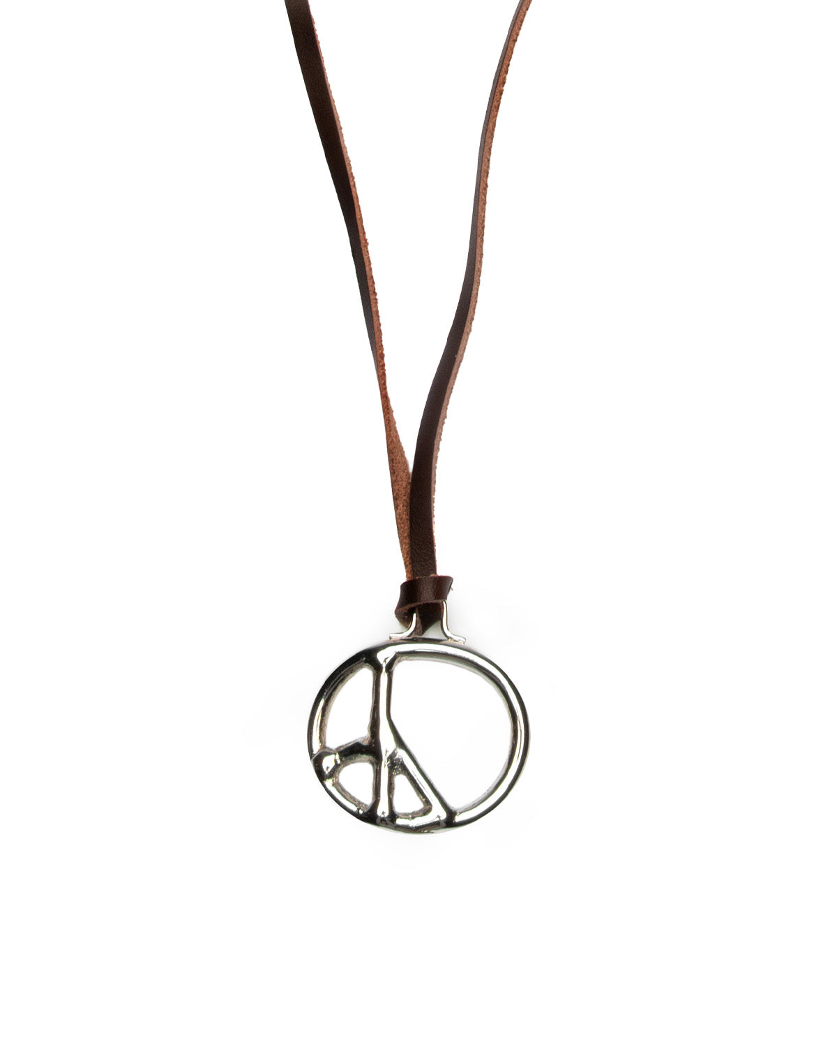 Peace Pendant - Brass Silver