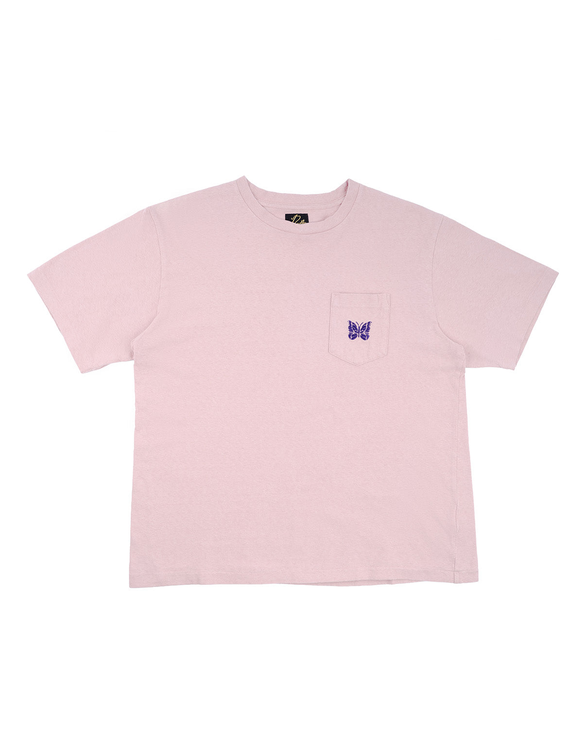 S/S Papillon Emb. Pocket Tee - Cotton Jersey Pink