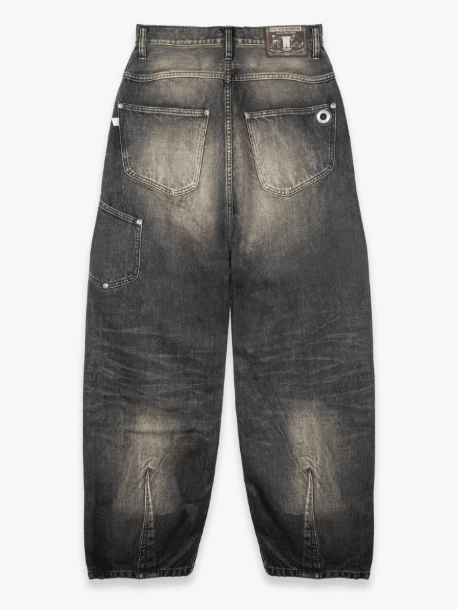 NEWCOMMUNE Baggy Denim Pants Black - LIKELIHOOD