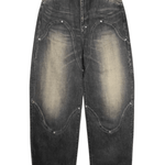 NEWCOMMUNE Baggy Denim Pants Black - LIKELIHOOD