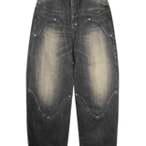 NEWCOMMUNE Baggy Denim Pants Black - LIKELIHOOD