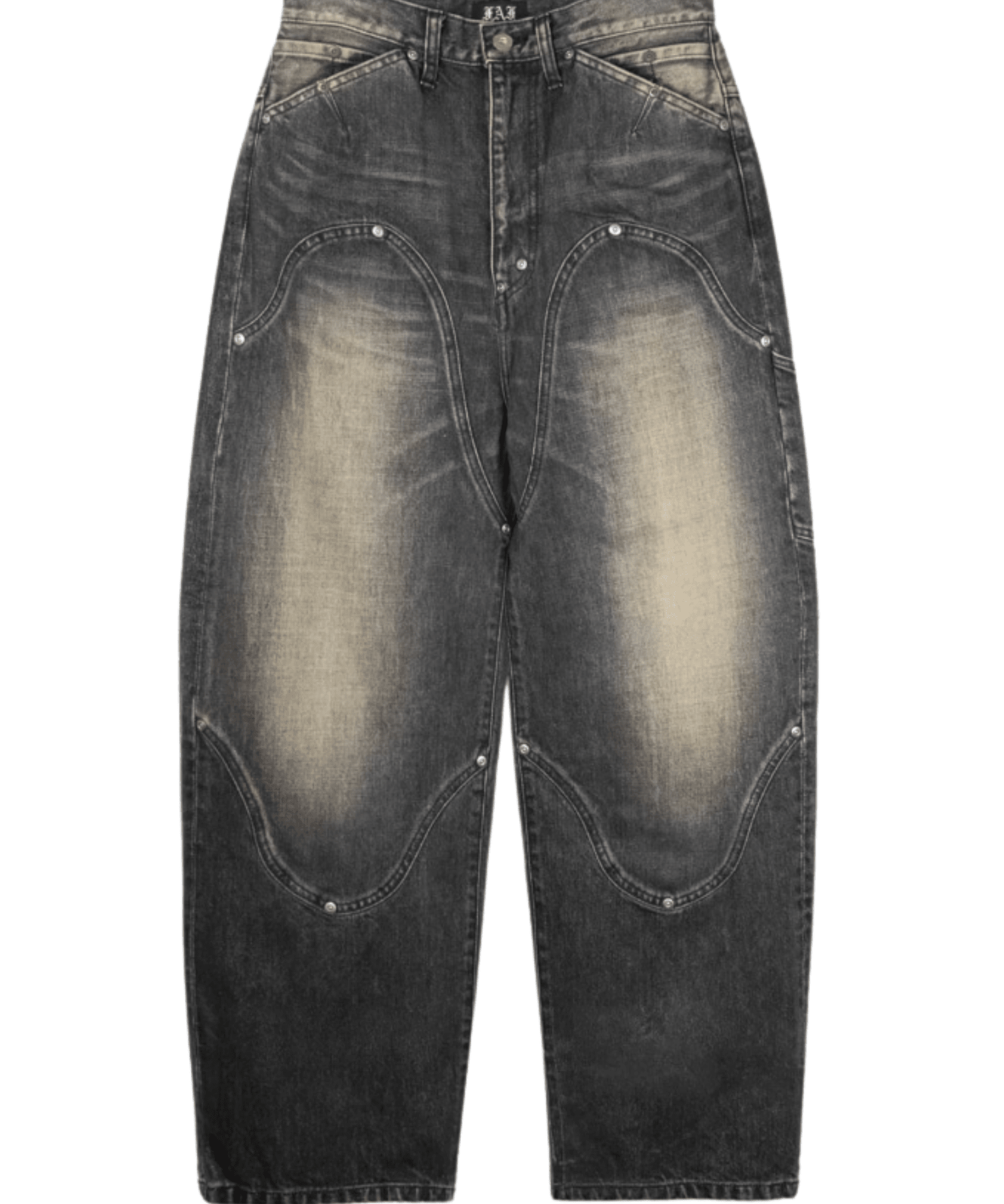 NEWCOMMUNE Baggy Denim Pants Black - LIKELIHOOD