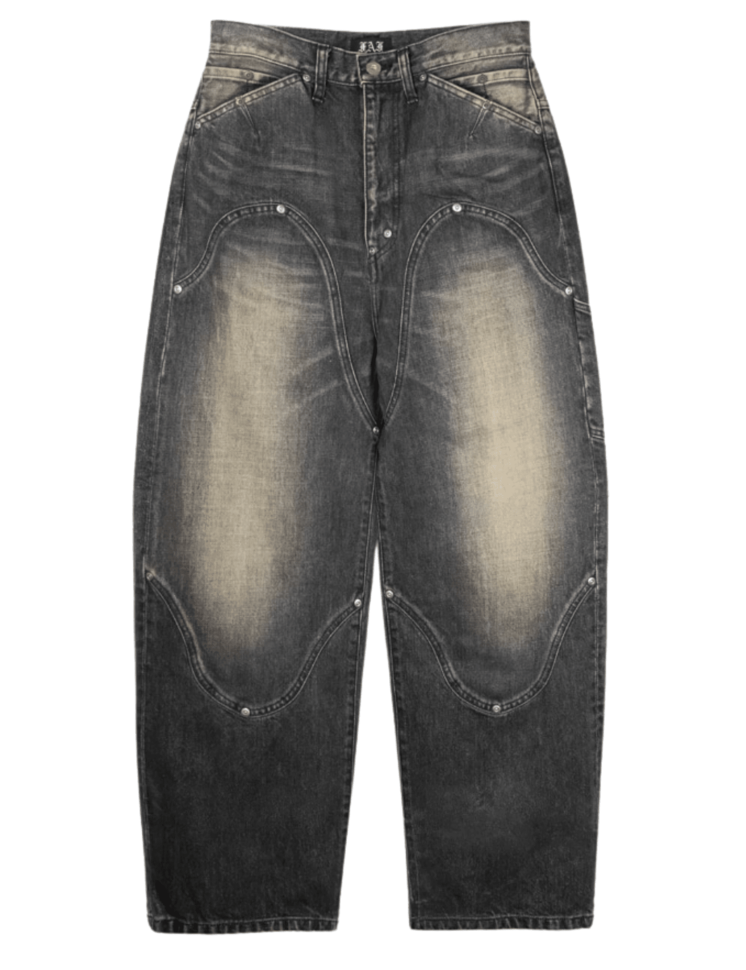 NEWCOMMUNE Baggy Denim Pants Black - LIKELIHOOD