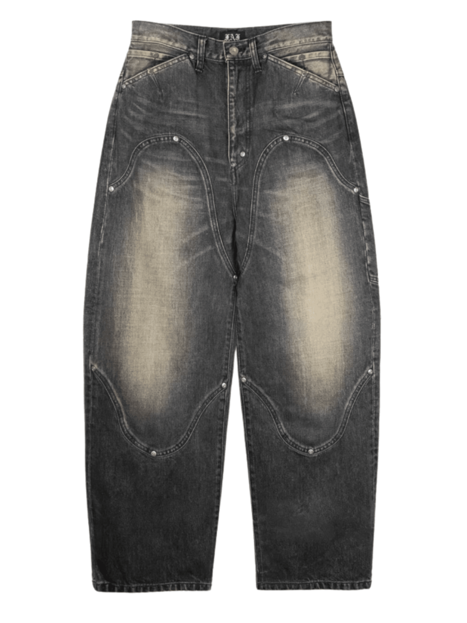 NEWCOMMUNE Baggy Denim Pants Black - LIKELIHOOD