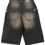 NEWCOMMUNE Baggy Denim Shorts Black - LIKELIHOOD