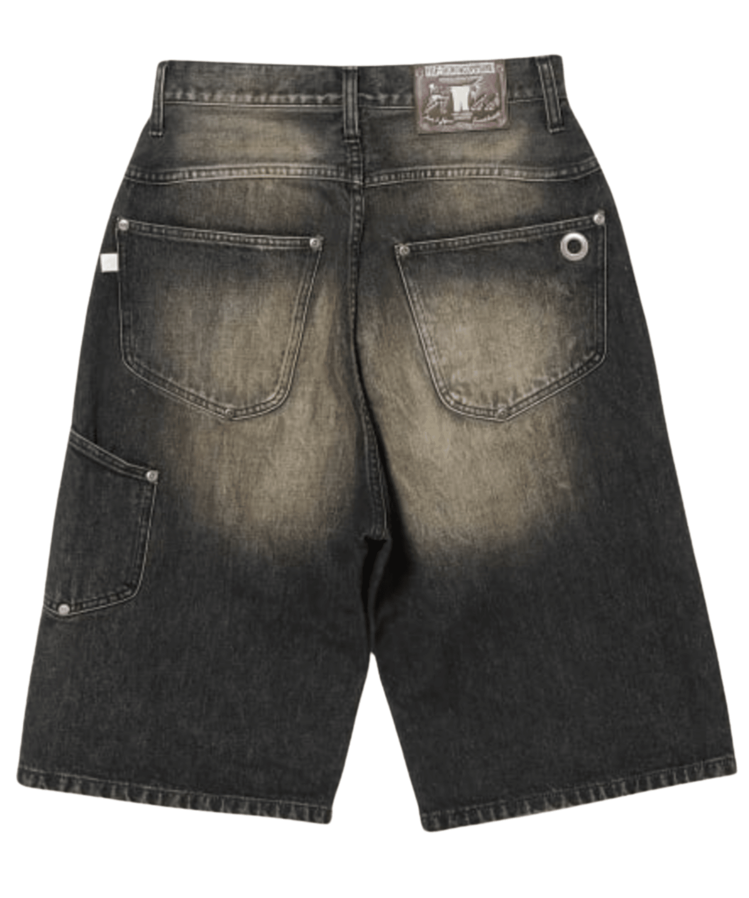 NEWCOMMUNE Baggy Denim Shorts Black - LIKELIHOOD