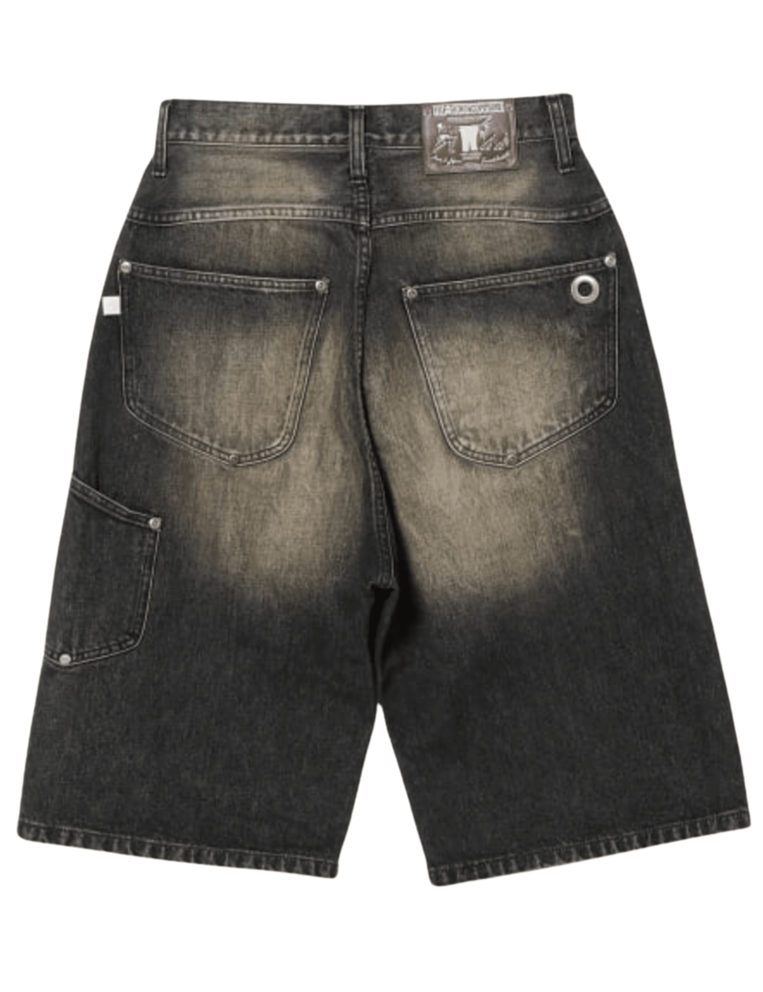 NEWCOMMUNE Baggy Denim Shorts Black - LIKELIHOOD