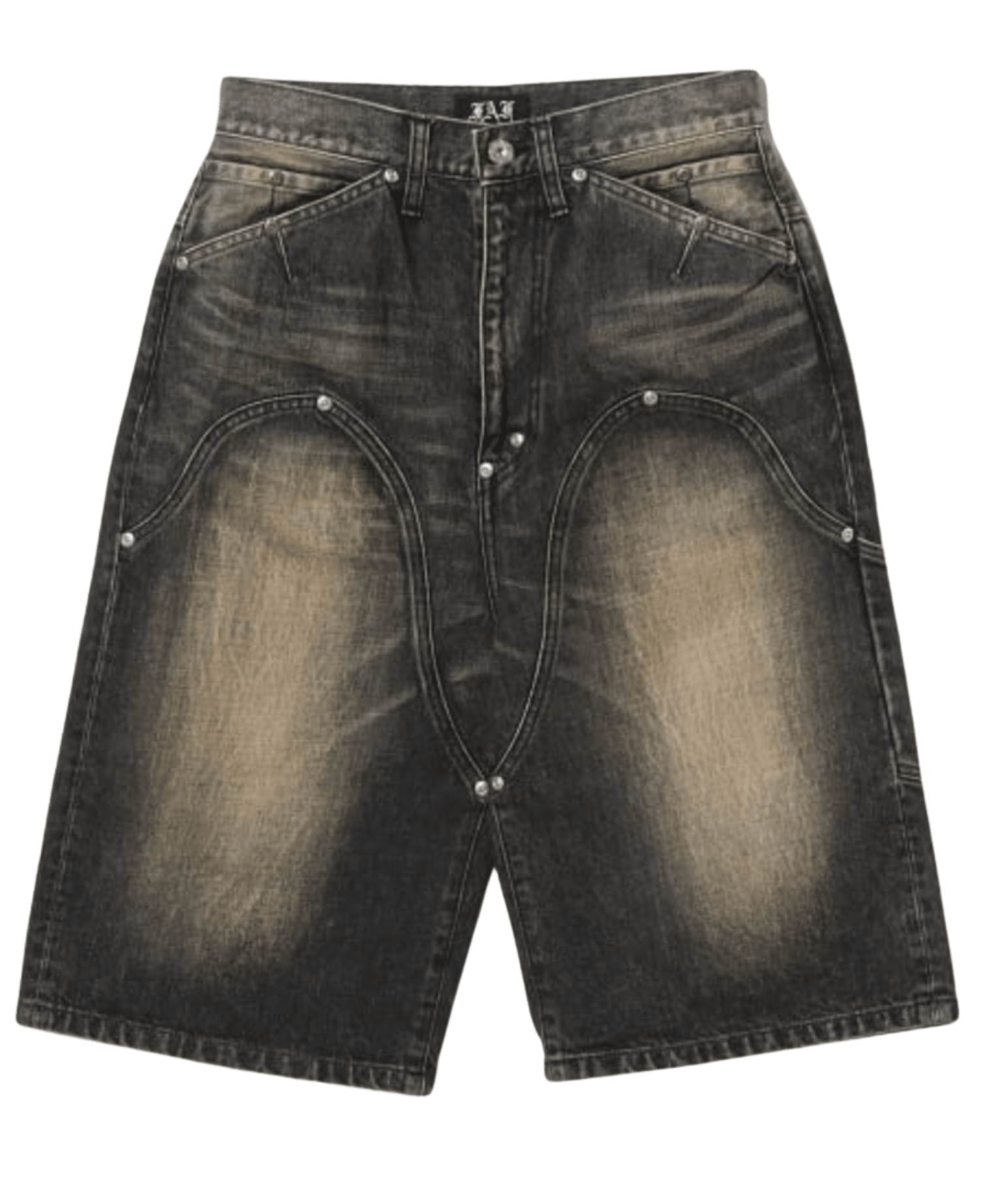 NEWCOMMUNE Baggy Denim Shorts Black - LIKELIHOOD