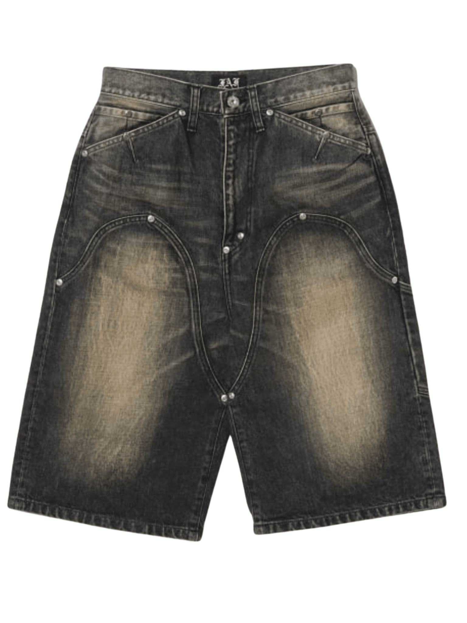 NEWCOMMUNE Baggy Denim Shorts Black - LIKELIHOOD