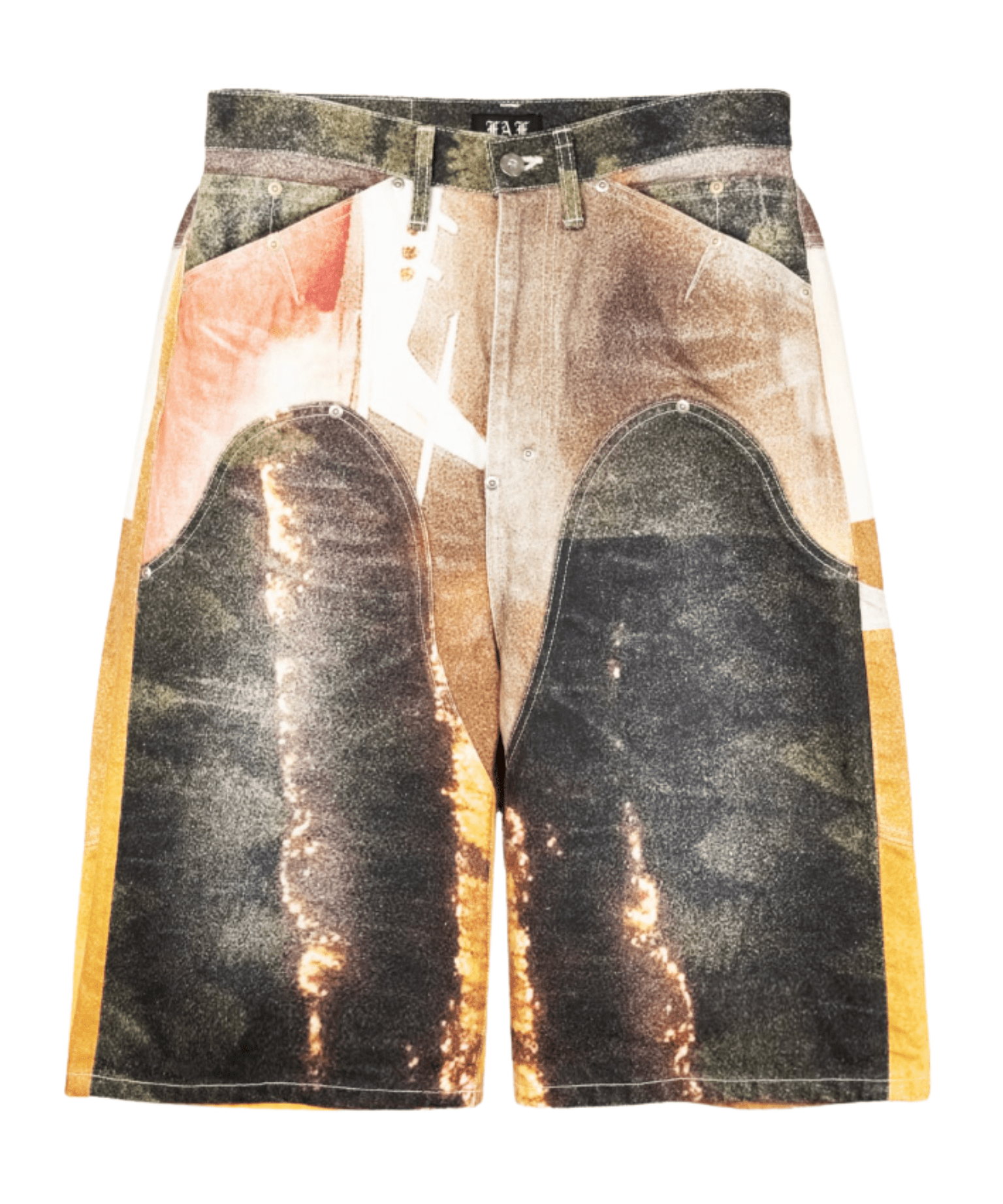 NEWCOMMUNE Baggy Denim Shorts Forest - LIKELIHOOD