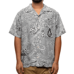 Noma T.D x Button - Down Short Sleeve Shirt Grey - LIKELIHOOD