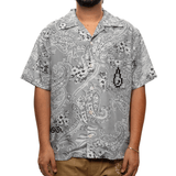 Noma T.D x Button - Down Short Sleeve Shirt Grey - LIKELIHOOD