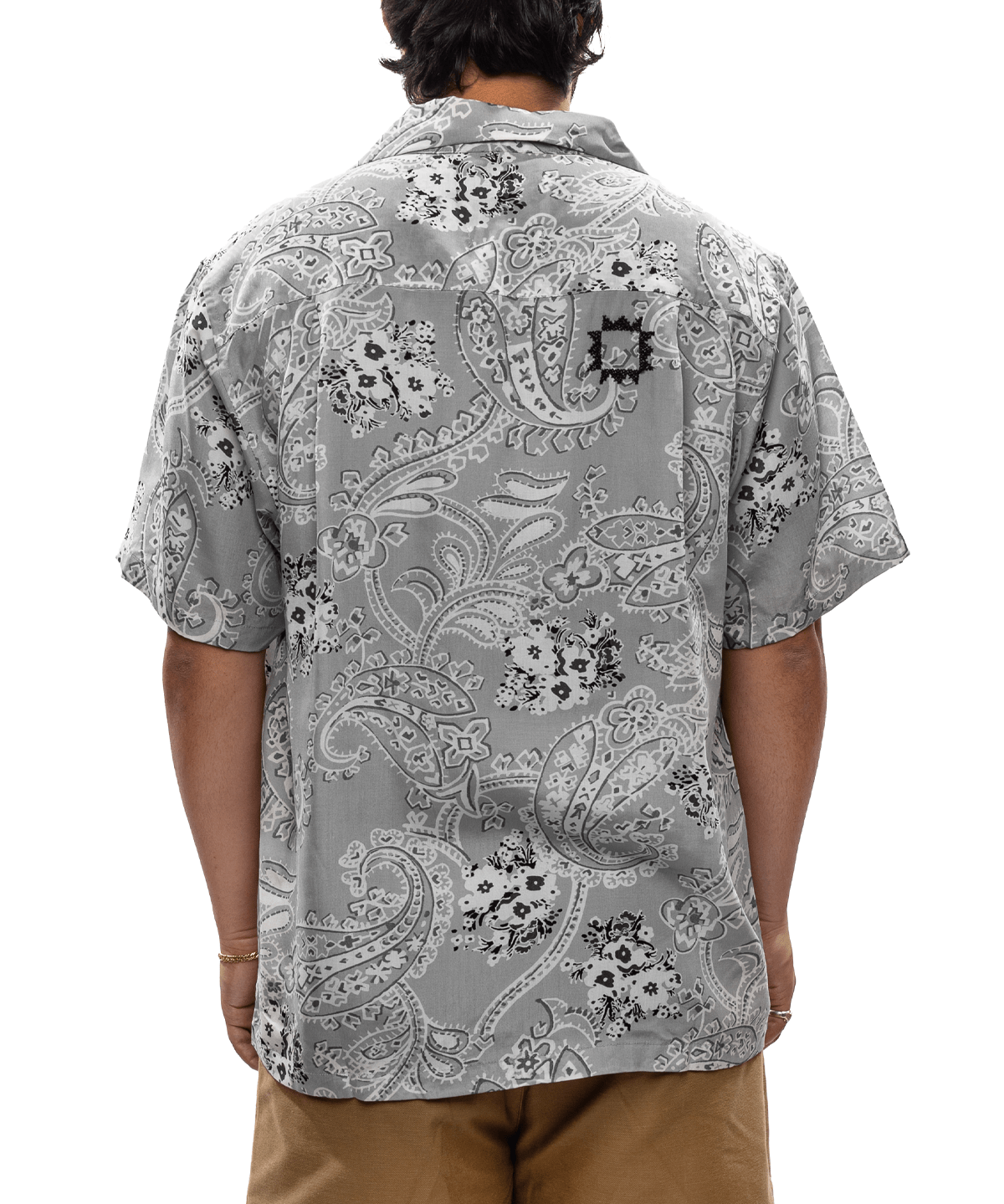 Noma T.D x Button - Down Short Sleeve Shirt Grey - LIKELIHOOD