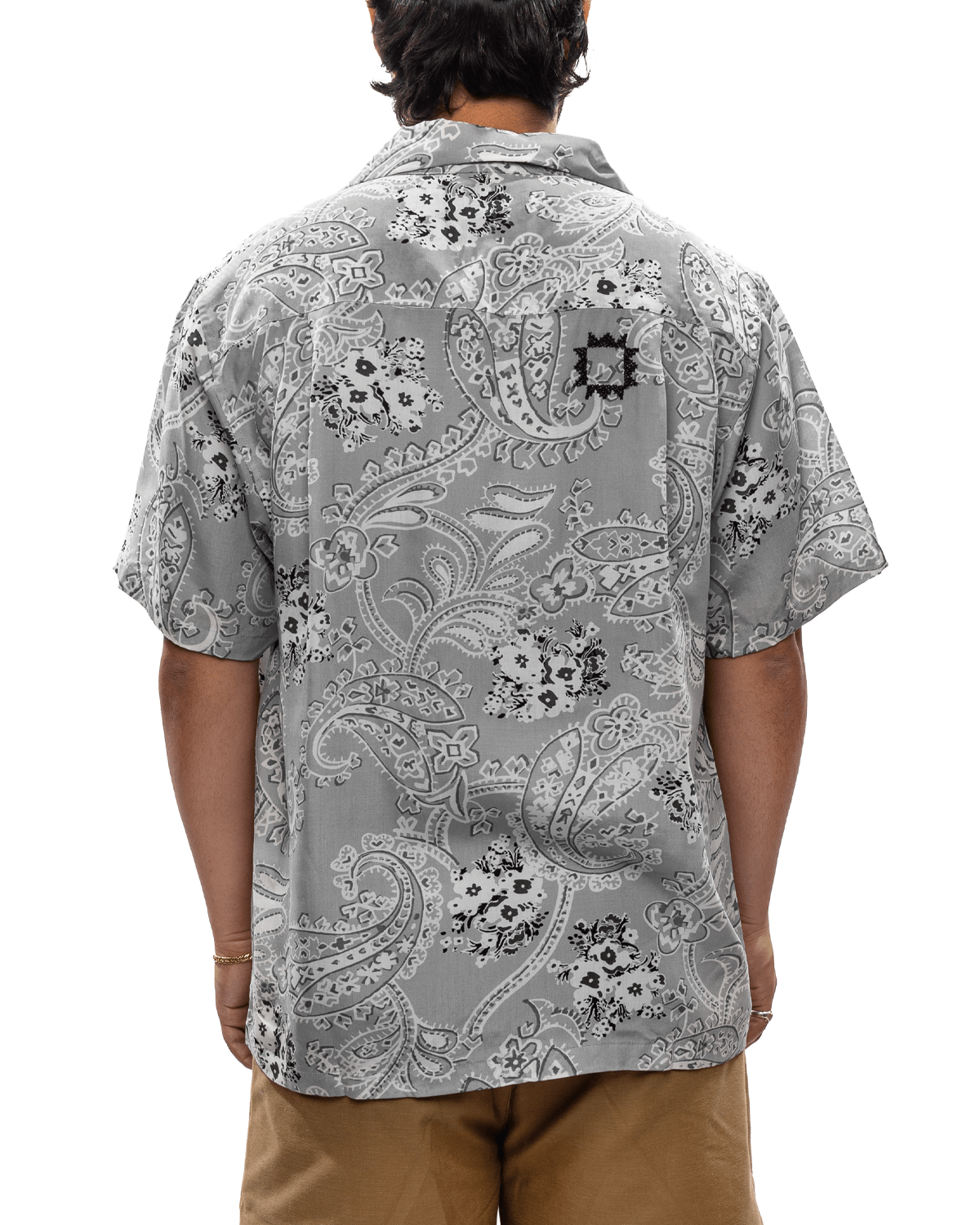 Noma T.D x Button - Down Short Sleeve Shirt Grey - LIKELIHOOD