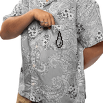 Noma T.D x Button - Down Short Sleeve Shirt Grey - LIKELIHOOD