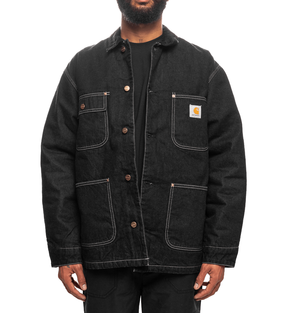 OG Chore Coat Black/Black Stone Washed - LIKELIHOOD