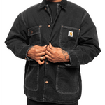 OG Chore Coat Black/Black Stone Washed - LIKELIHOOD