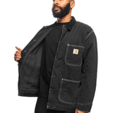 OG Chore Coat Black/Black Stone Washed - LIKELIHOOD