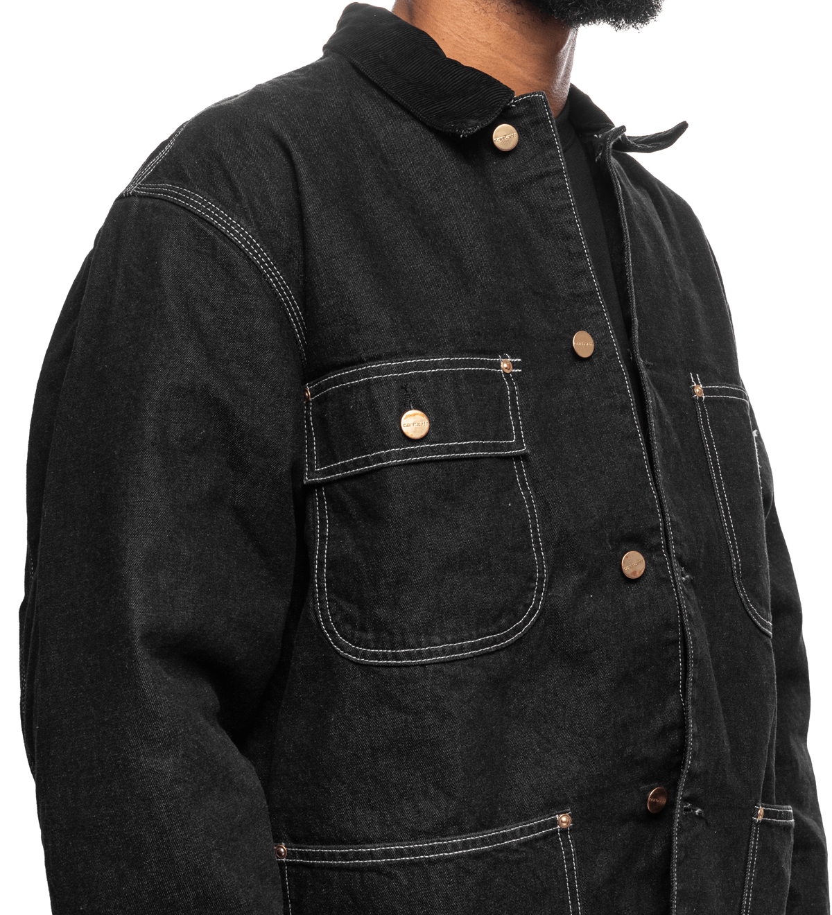 OG Chore Coat Black/Black Stone Washed - LIKELIHOOD