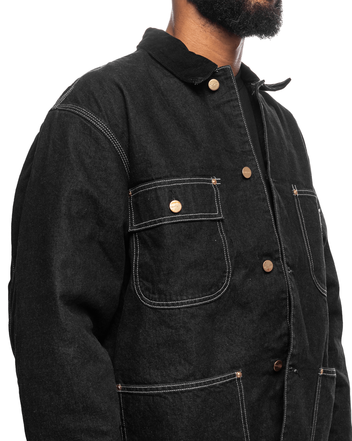 OG Chore Coat Black/Black Stone Washed - LIKELIHOOD