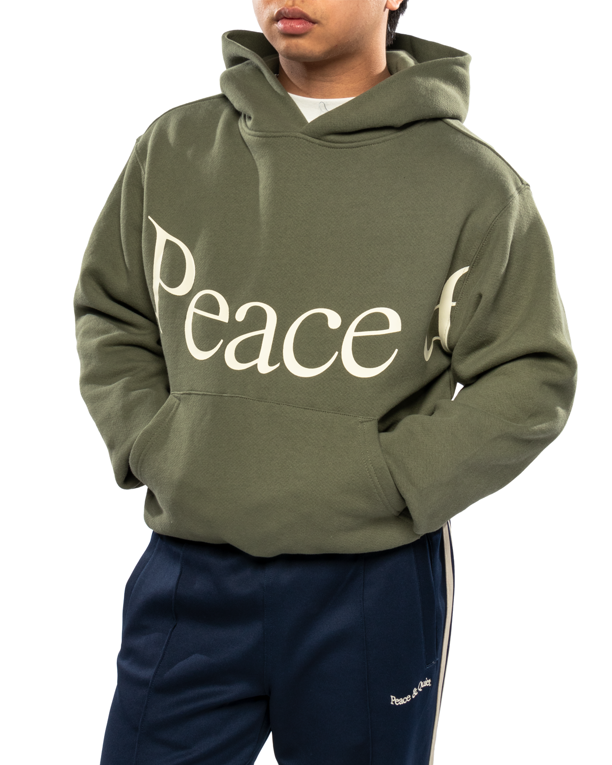 Jumbo Wordmark Hoodie Olive