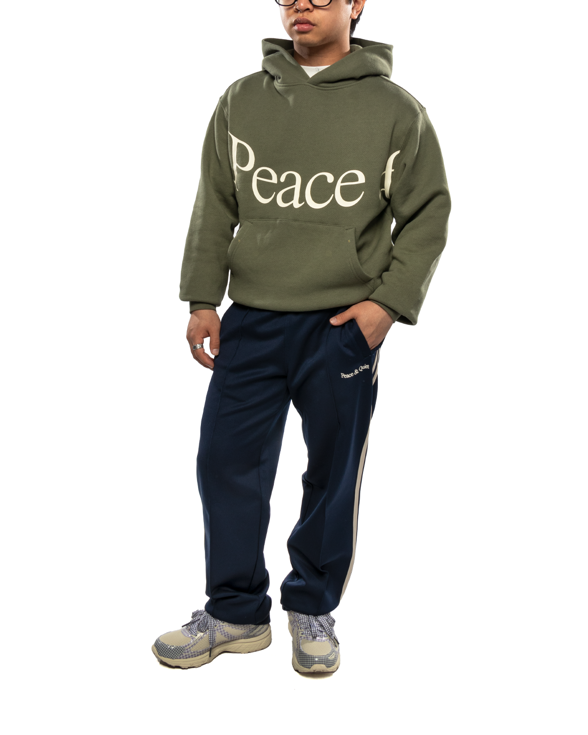 Jumbo Wordmark Hoodie Olive